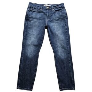 Levis Signature Mid Rise Skinny Jeans Womens 10 Ankle 31x26 Blue Dark Wash